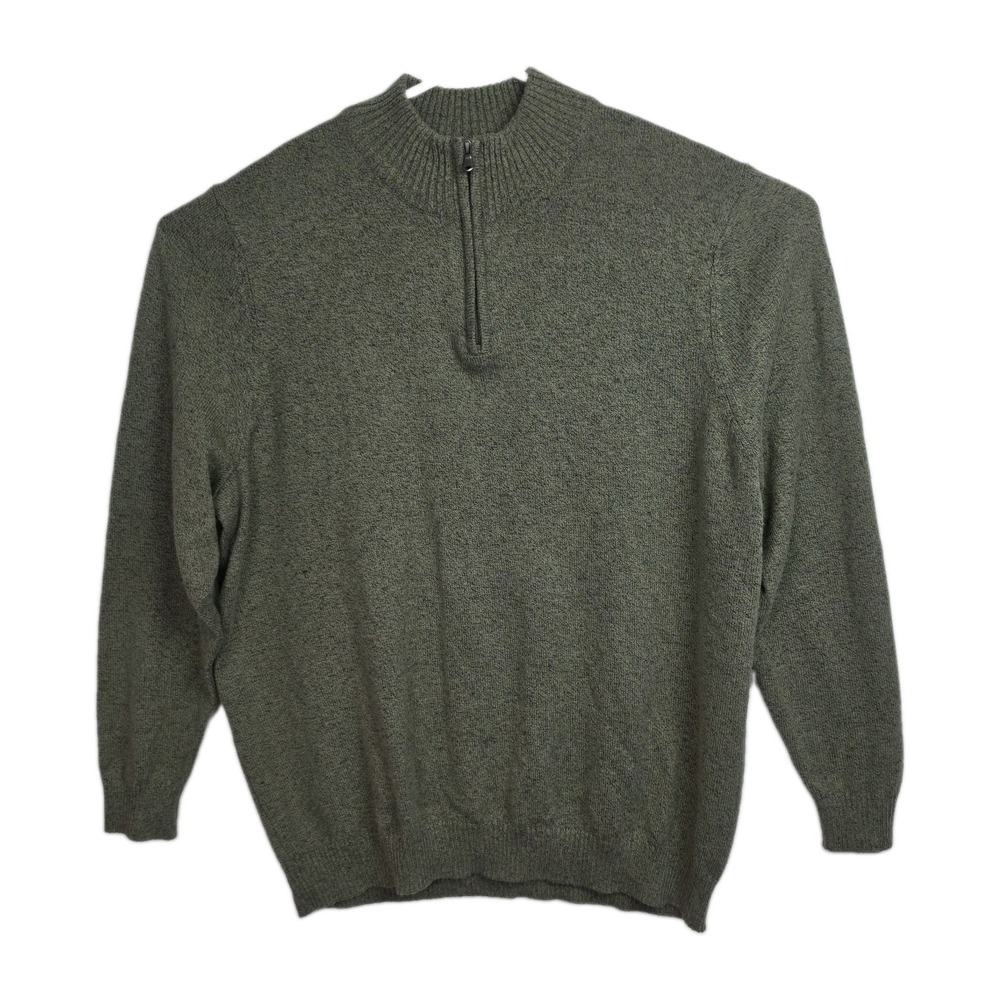 Croft & Barrow 1/4-Zip Sweater Men's 3XB Green Long‎ Sleeves